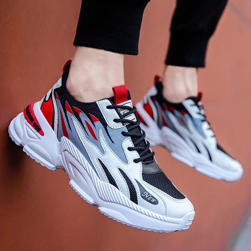 Men's 2022 New Fashion Trend Sneakers Outdoor Non-slip Lightweight Casual Style Running Shoes Comfortable Lace Up Sports Shoes