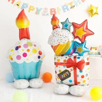 baby birthday party decorative balloons cute 3d balloon moon unicorn cake standing ballons happy birthday party decor kids balon
