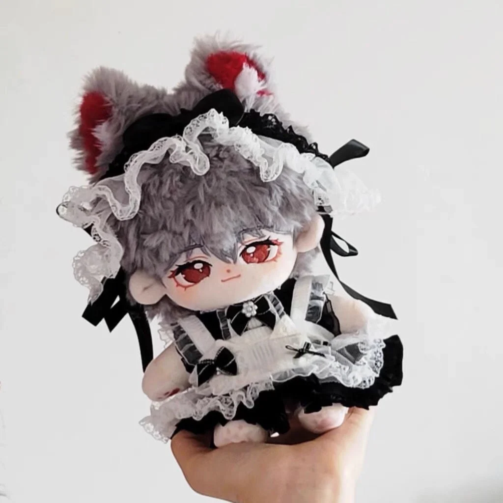 

Костюм горничной из черного кружева с бантом, 20 см