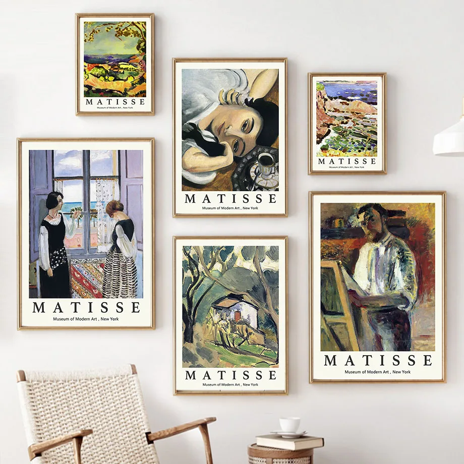 

Vintage Henri Matisse Abstract Landscape Exhibition Posters Wall Art Canvas Painting Wall Pictures For Living Room Gallery Decor