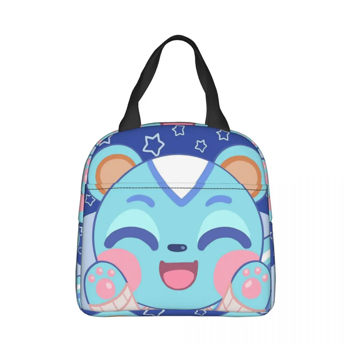 

Animal Faceg Filbert And Stars Oxford Cloth Portable Bags School Trip Lunch Hiking Debris Cooler Food Handbags