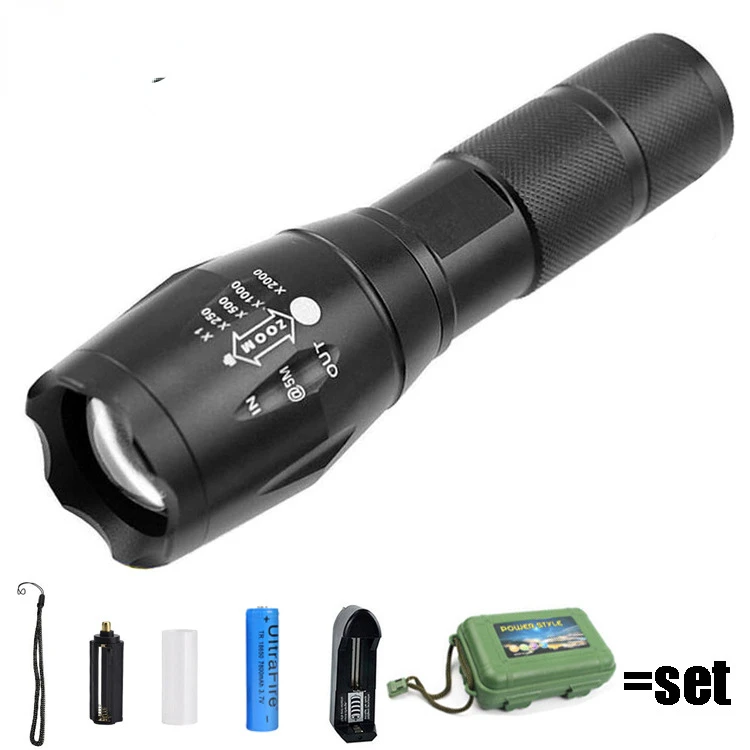 

A100 Handheld LED Strong Light T6 Camping Charging Flashlight with Telescopic Zoom L2 High-power Outdoor Camping Flashlight