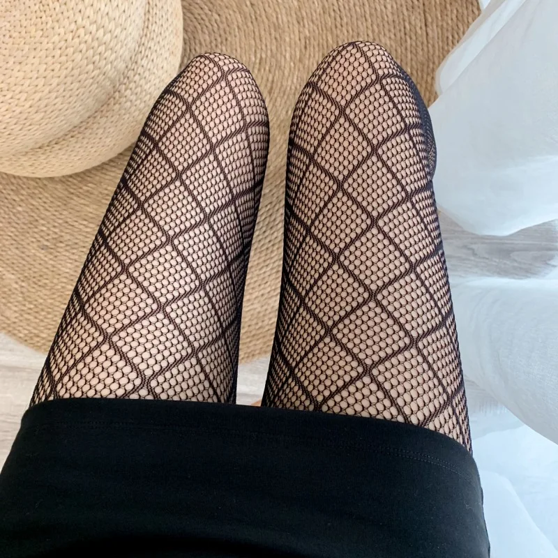 Сетчатые нейлоновые колготки женские пикантные чулки в стиле Харадзюку