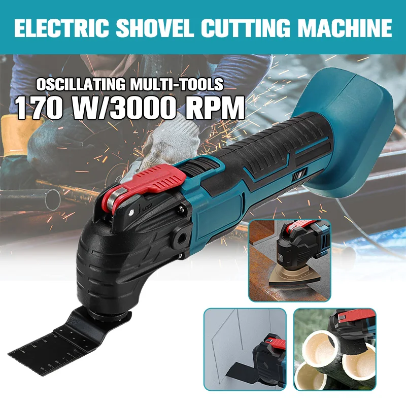 

Multi-functional Cordless Oscillating Tool Woodworking Power Tool Electric Saw Trimmer Cutting Machine For Makita 18V Battery