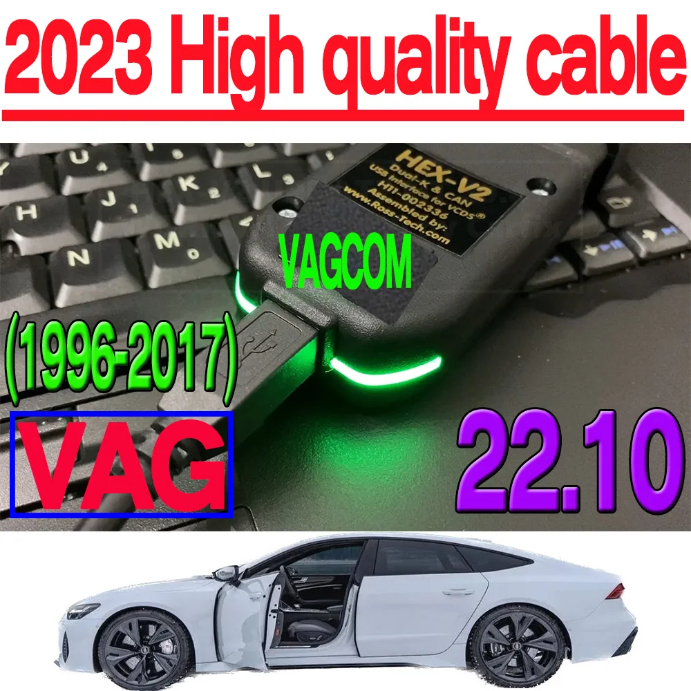 

2023 Best 22.10.0 VAG COM HEX V2 USB Interface VagCom Testers FOR VW AUDI Skoda Seat VAG 22.9 From 1996-2017 Vag22.3 Atmega162