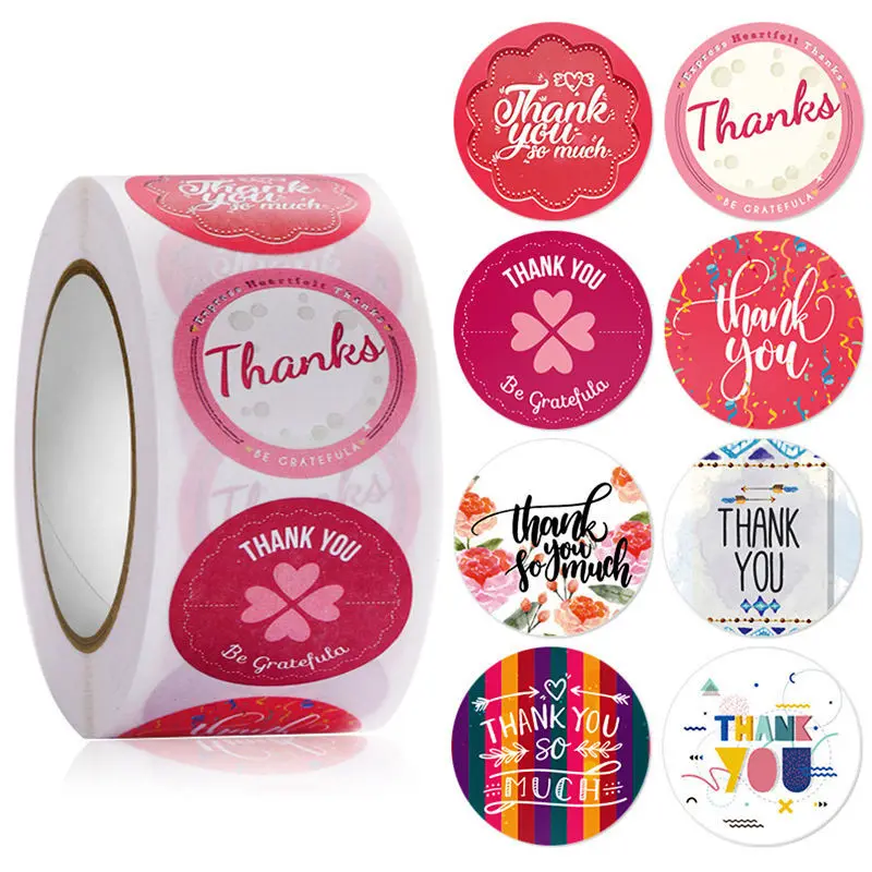 

500PCS children's cartoon stickers cute style stickers holiday handmade diy decoration seal stickers thanksgiving with you tags1