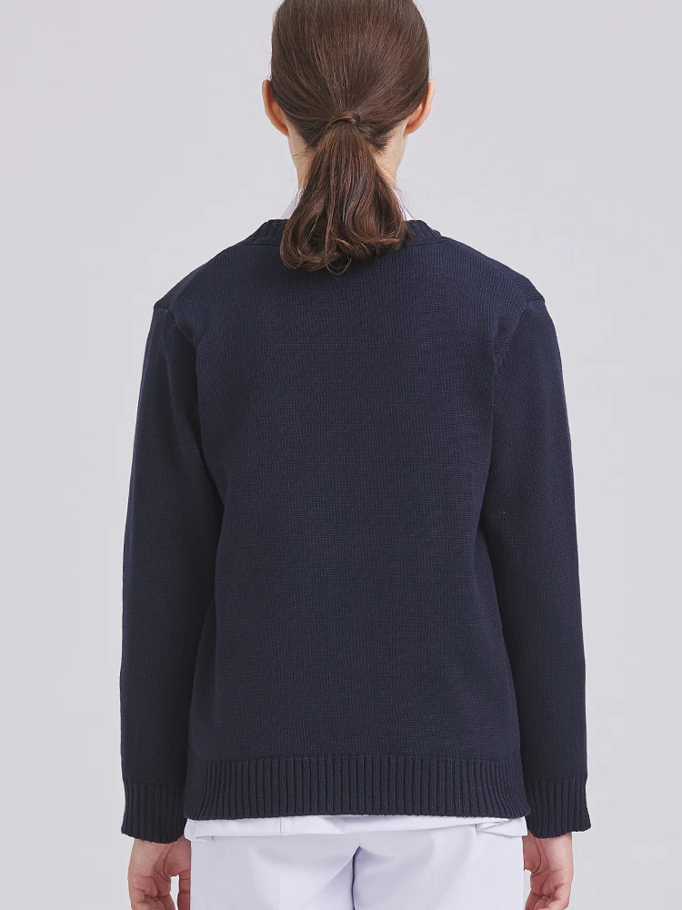 Nurse Sweater Outerwear Cardigan Women Autumn and Winter Medical Staff Outdoor Du Knit Fleece-lined Thickened No Pilling