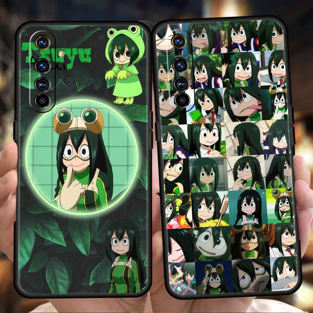 

Anime Asui Tsuyu Boku No Phone Case for Oppo A12 A74 A76 A16 Find X5 A95 A52 A53 A54 A15 Reno 6 Z 7 Pro A9 2020 5G Silicon Shell