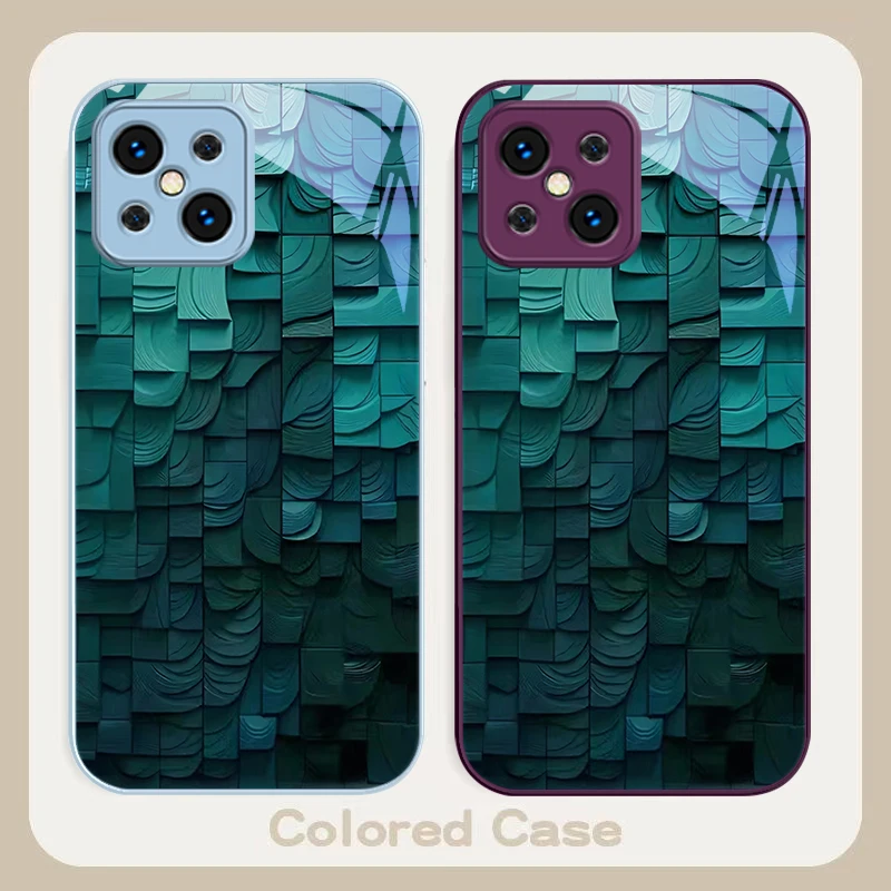 Splicing Stone Pattern For Find X5 X3 Lite Reno 6 4Z 5G OPPO A72 79 73 58 A54S OnePlus Nord N200 Tempered glass phone case