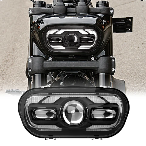 Система освещения мотоцикла, 65 Вт, светодиодная фара Osram для Harley Fat Bob 2008-2019, белая фара для проектора DRL, 6600 лм, Hi Lo Beam
