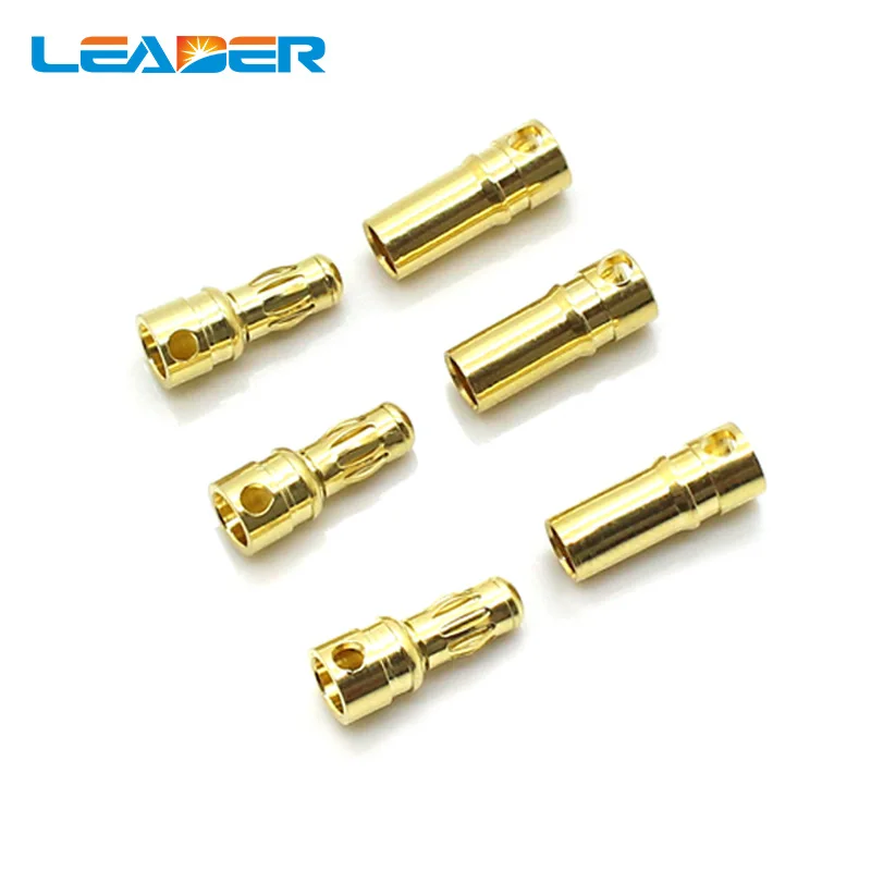 

50 pairs/lot 5.0MM Bullet Plugs Banana Connector Adapter Gold Plated DU0086