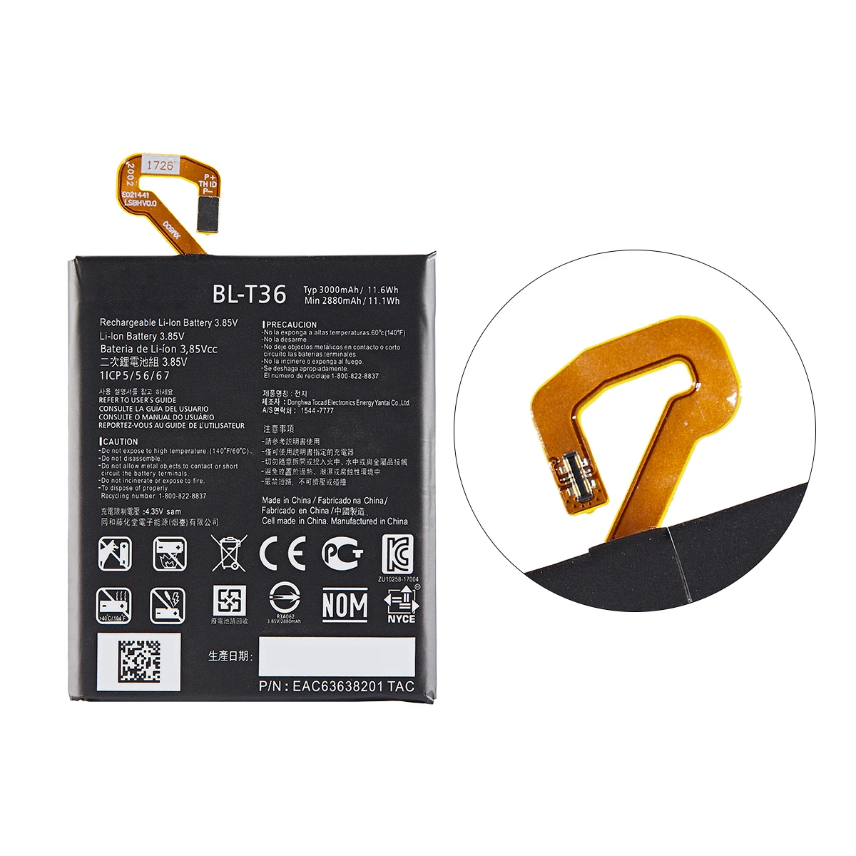 Original BL-T36 3000mAh Battery For LG Harmony 2 K11-2018 K30 K11 Plus 2018, L413DL X410 X410E/L/S/X/TK K10 2018 Batteries+Tools