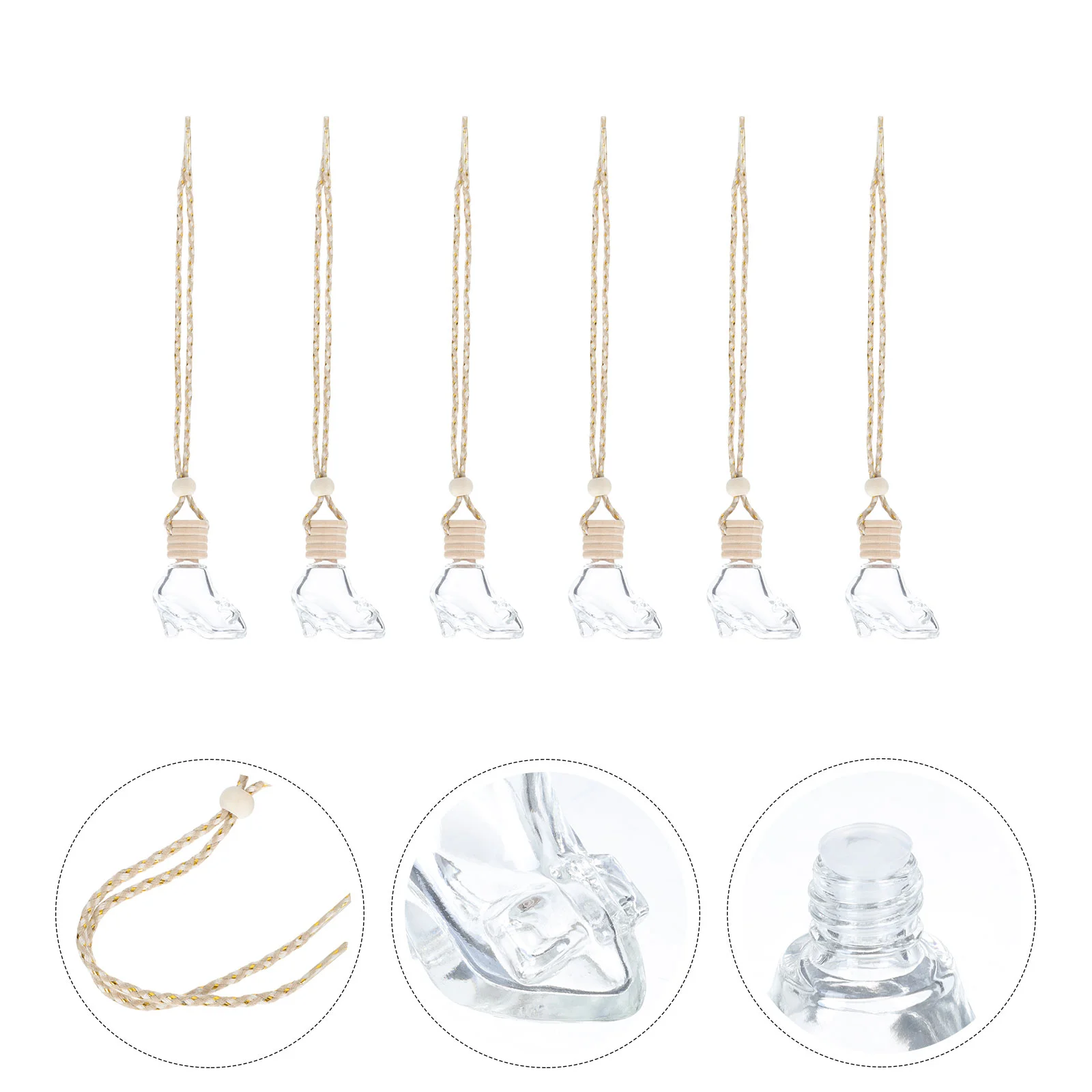 

Car Bottle Diffuser Air Bottles Aromaglass Oil Freshener Empty Fragrance Ornaments Essential Fresheners Slipper Pendantsclip