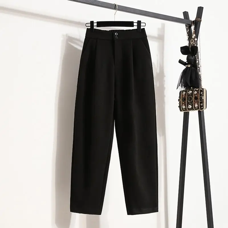 Женские повседневные свободные облегающие брюки с завышенной талией новинка