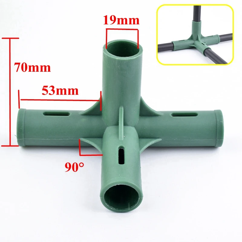 Пластиковые опоры для растений 19 мм зелёного цвета
