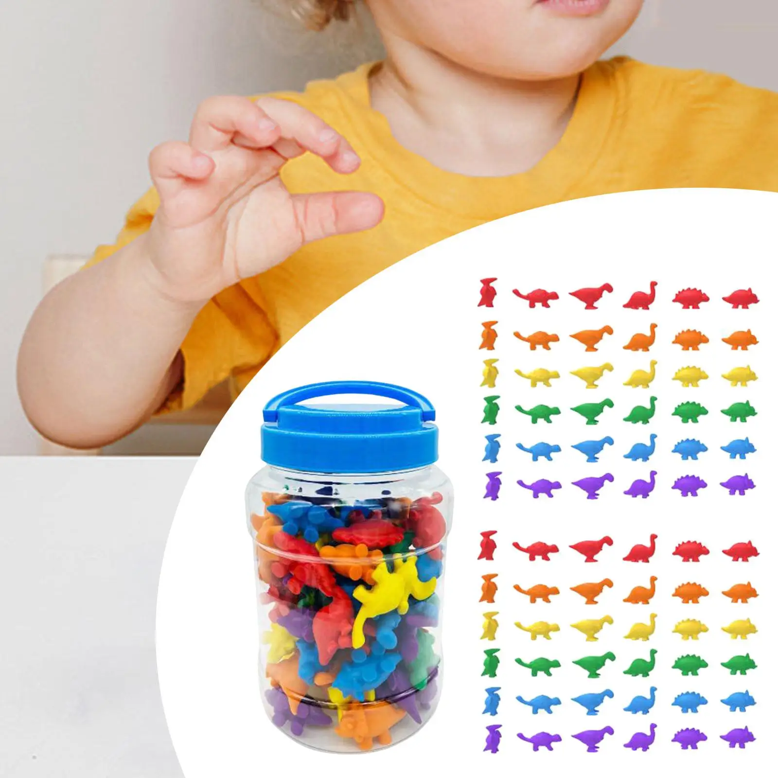 

Kindergarten Preschool Learning Counting Game Sensory Toy Fine Motor Skills Cartoon Dinosaur Toys for Girls Boys Birthday Gifts