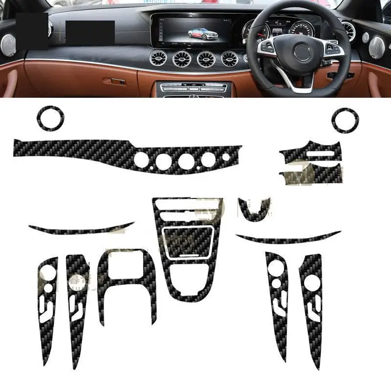 

For Mercedes Benz MB W213 Class-E 2016-2018 Car interior carbon fibre Film 5D PET Center console Anti scratch resist film refit