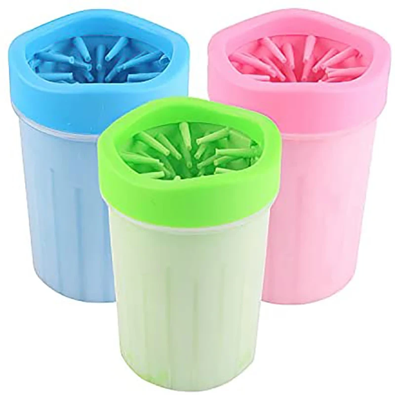 

Dogs Cat Foot Washing Cup Quickly Wash Dirty Paw Cleaner Washer Portable Outdoor Soft Silicone Pet Cleaning Combs Bucket 50