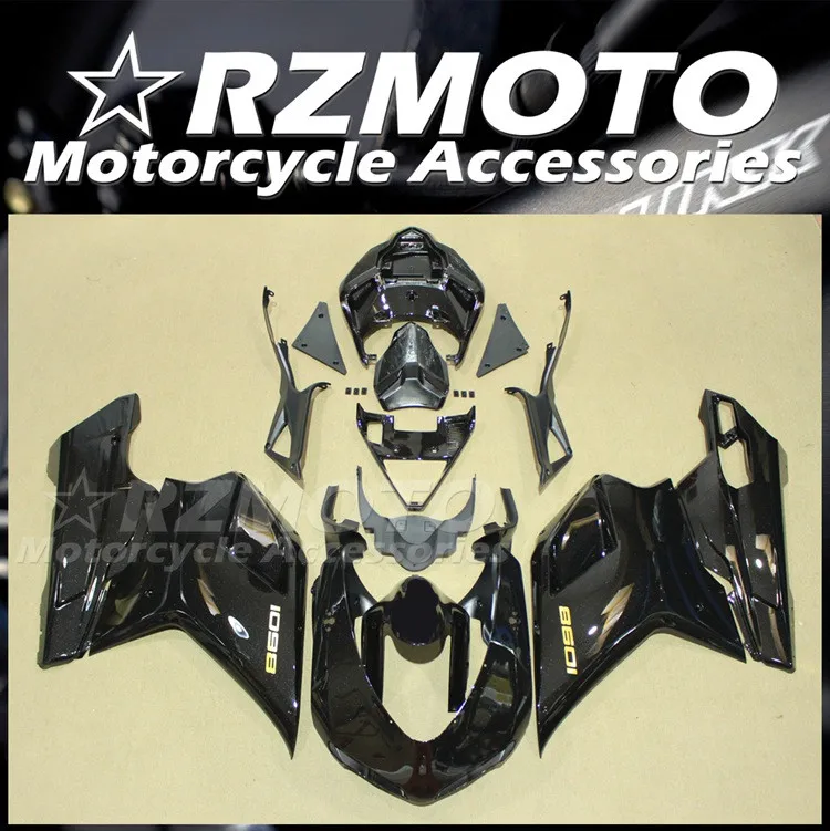 

New ABS Motorcycle Fairings Kit Fit For Ducati 848 1098 1198 2007 2008 2009 2010 2011 2012 Bodywork Set Custom Black