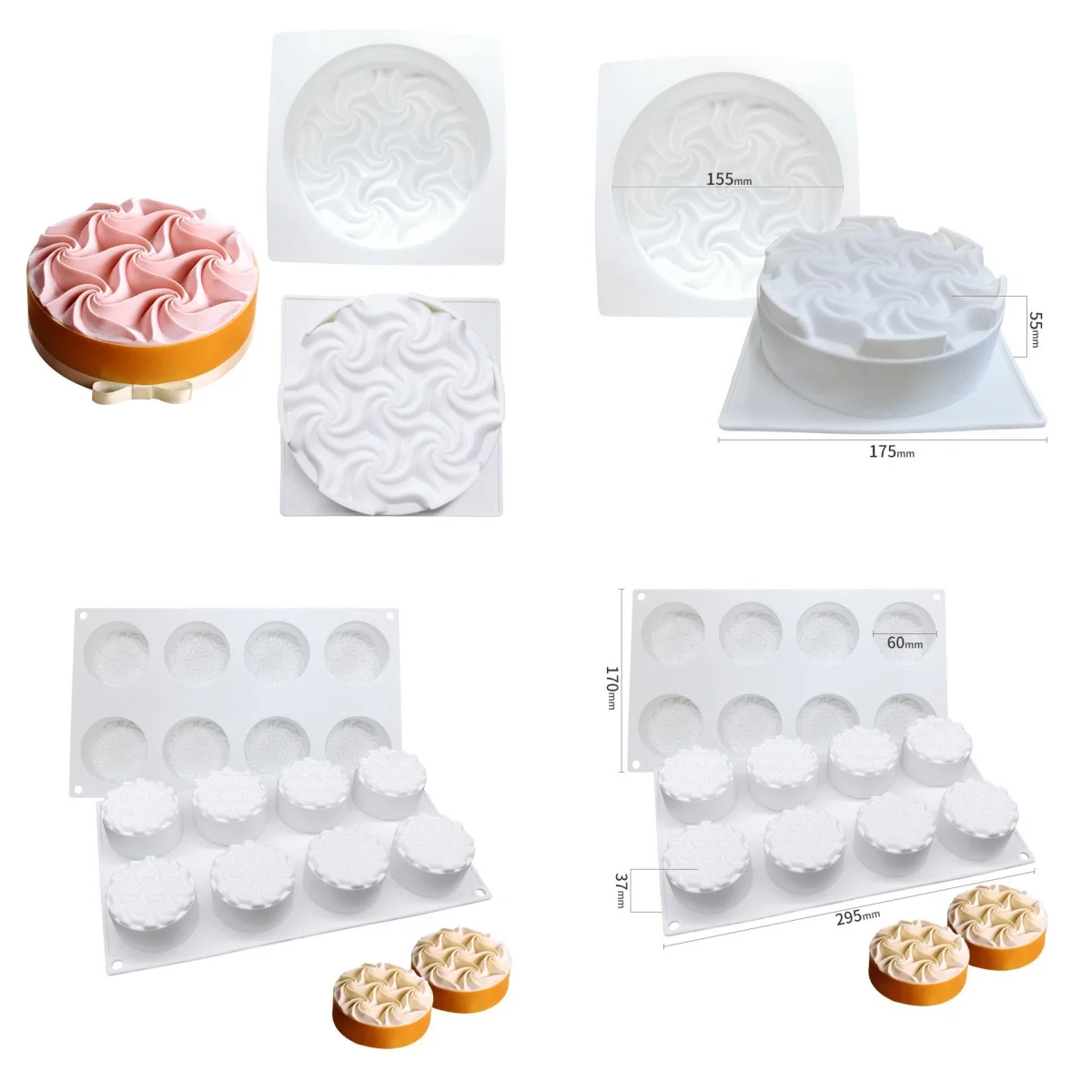 Новая силиконовая форма для торта в форме кремового цветка выпечки десертного