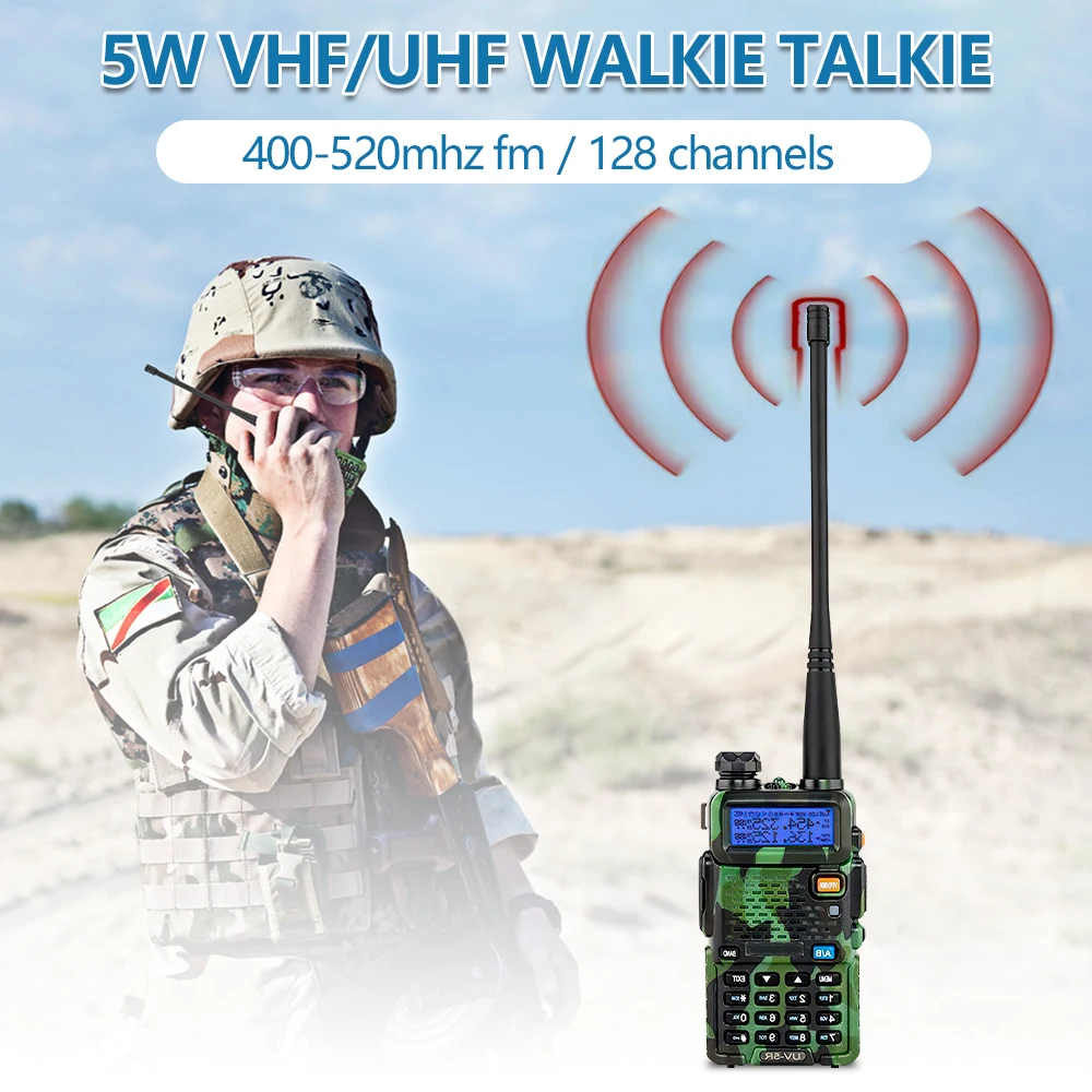 baofeng uv 5r walkie talkie portable handheld radio transceiver vhf dual band two way radio mini walkie talkie for outdoor hunt free global shipping