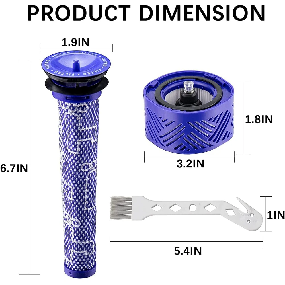 Заменяет фильтр для Dyson V6 аксессуары моющийся предварительный и HEPA-фильтр