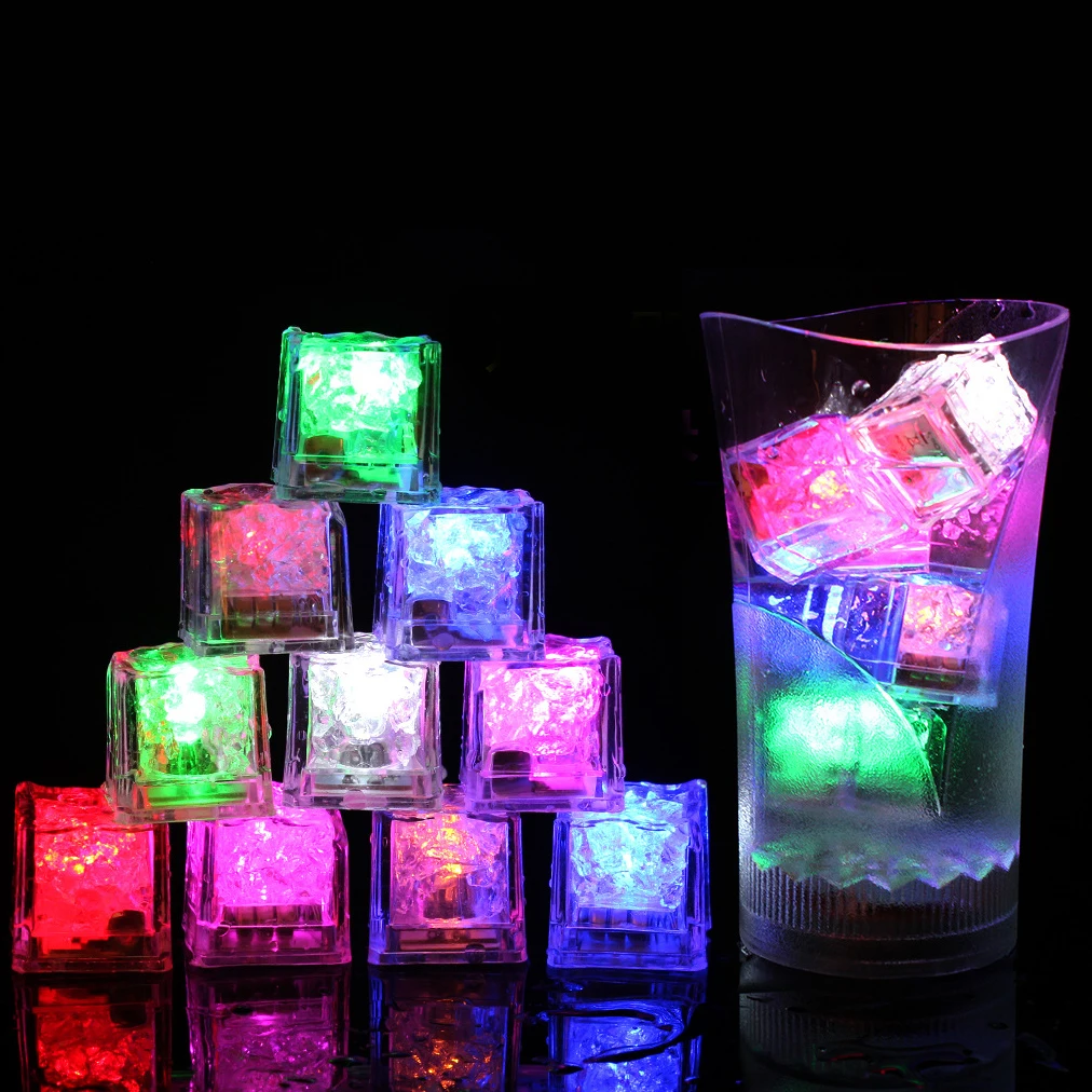 

6/12pcs LED Ice Cubes Glowing Party Ball Flash Luminous Neon Wedding Festival Christmas Home Decor Bar Kids Party Supplies