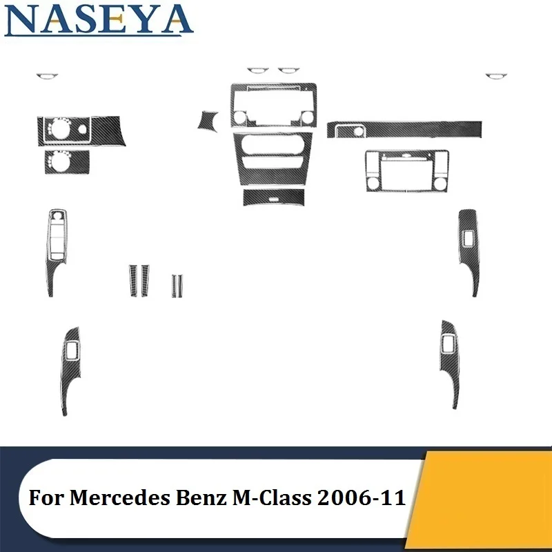 Черные стикеры из углеродного волокна для Mercedes Benz M-Class 2006 2007 2008 2009 2010 аксессуары