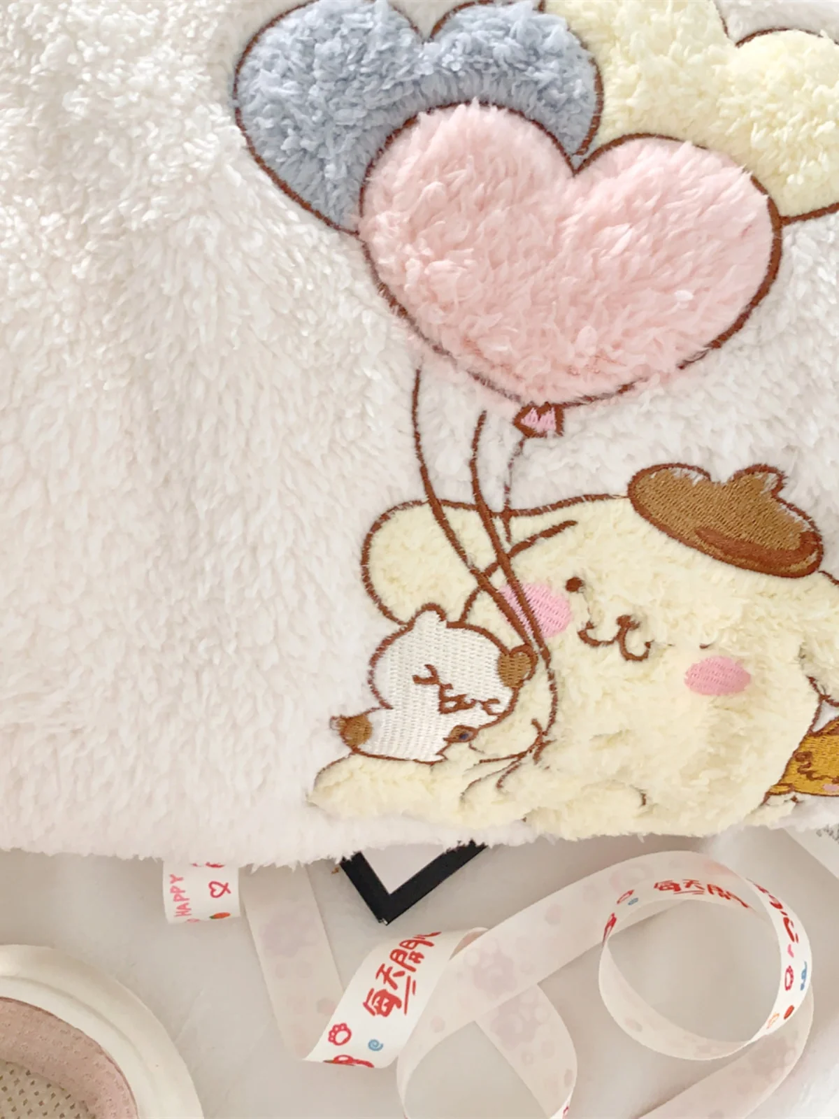 Милые пижамы с помпонами Purin женские зимние теплые длинными рукавами на флисовой