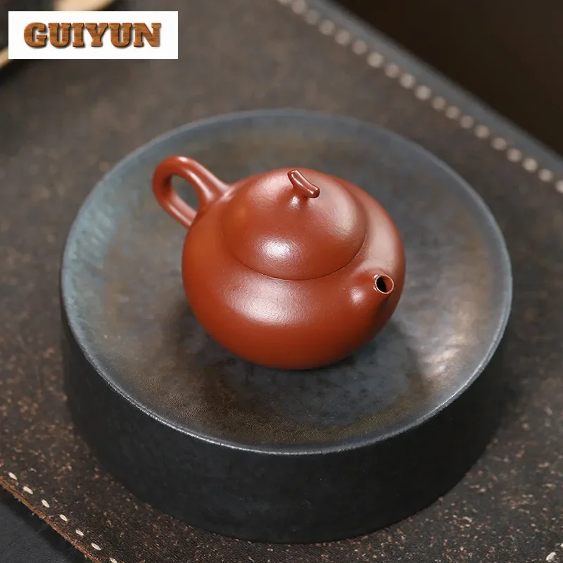 110 мл винтажные чайники Исин из фиолетовой глины горшок для баклажанов ручной