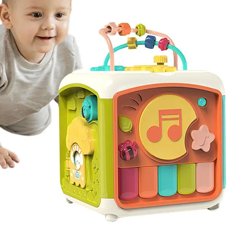 

Montessori Cube Polyhedral Activity Drum Montessori Activity Center For Fine Motor Skills Development STEM Educational Toy For