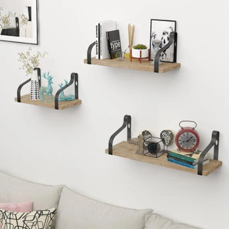 

Floating Shelves Wall Mounted Set of 3 for Bedroom Living Room Bathroom Kitchen Storage Rack
