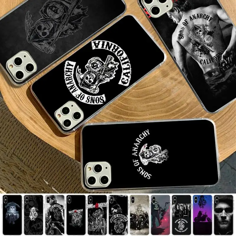 

MaiYaCa sons of anarchy USA TV Phone Case for iPhone 11 12 13 mini pro XS MAX 8 7 6 6S Plus X 5S SE 2020 XR case