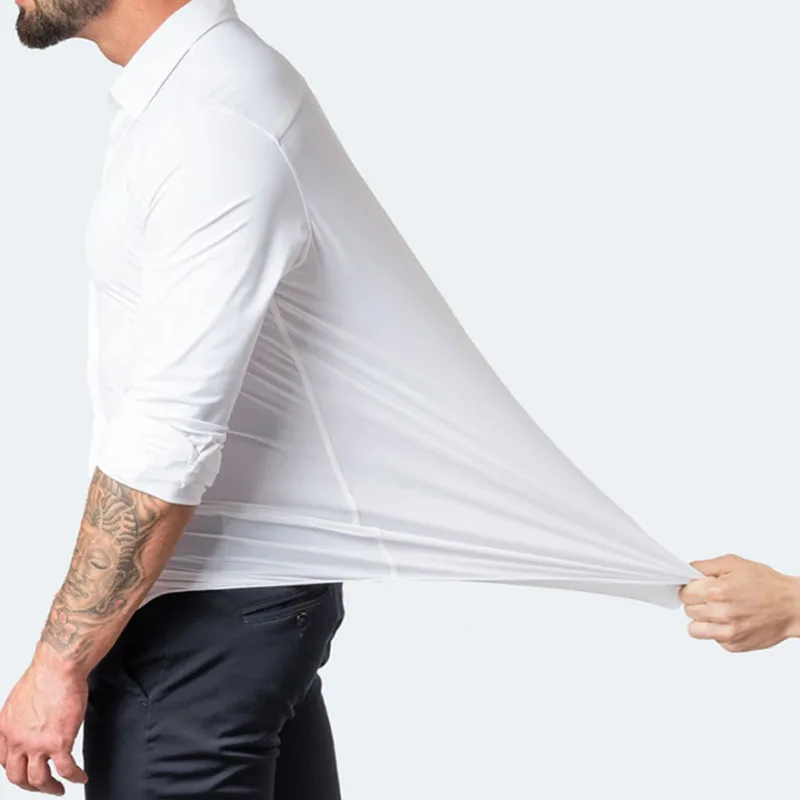 

Stretch Shirt Shirts for Men Chemise Homme De Luxe Camisas De Hombre Camisa Masculina Blouses Roupas Masculinas Ropa Hombre