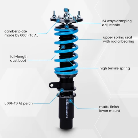 Комплект стоек для койловеров MaXpeedingrods T6 подходит для BMW E46 320i 323i 325i 328i 98-06 RWD