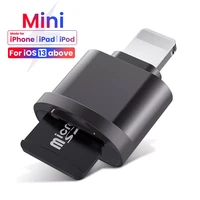 for iphone card reader micro sd tf card reader adapter for ios 13 above system external otg memory card reader for iphone 13 12