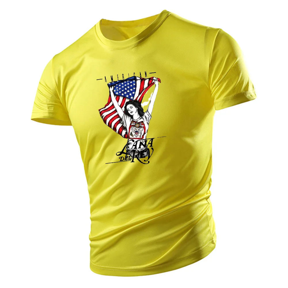 

Летняя новая Уличная Повседневная дизайнерская нишевая модная мужская футболка с круглым вырезом в стиле ощущения, с коротким рукавом, быстросохнущая футболка с 2D надписью