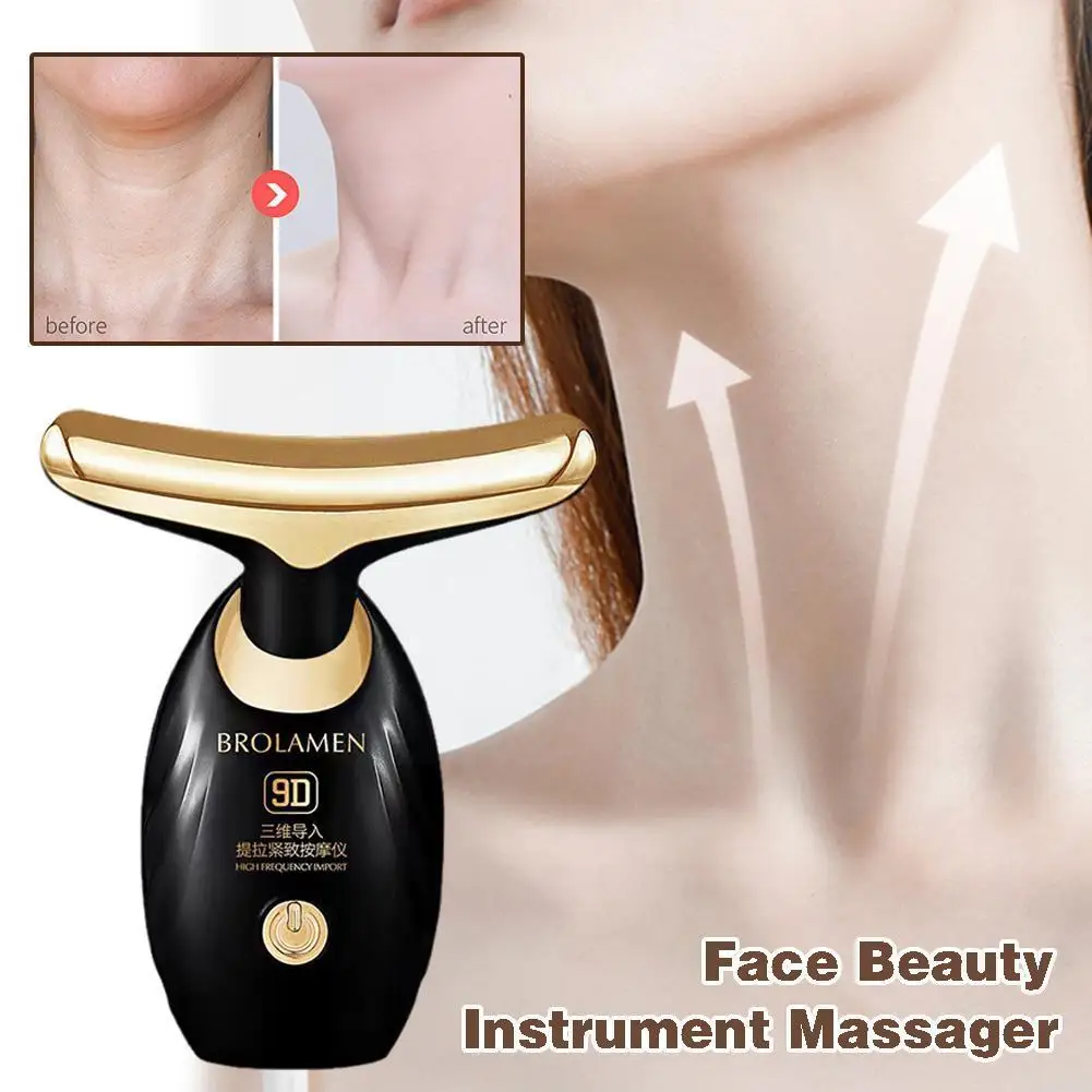 

Ultrasonic High-frequency Vibration EMS Pulse Current Firming Tool Massage Neck Lifting Instrument Beauty Face Wrinkle Anti W8M5