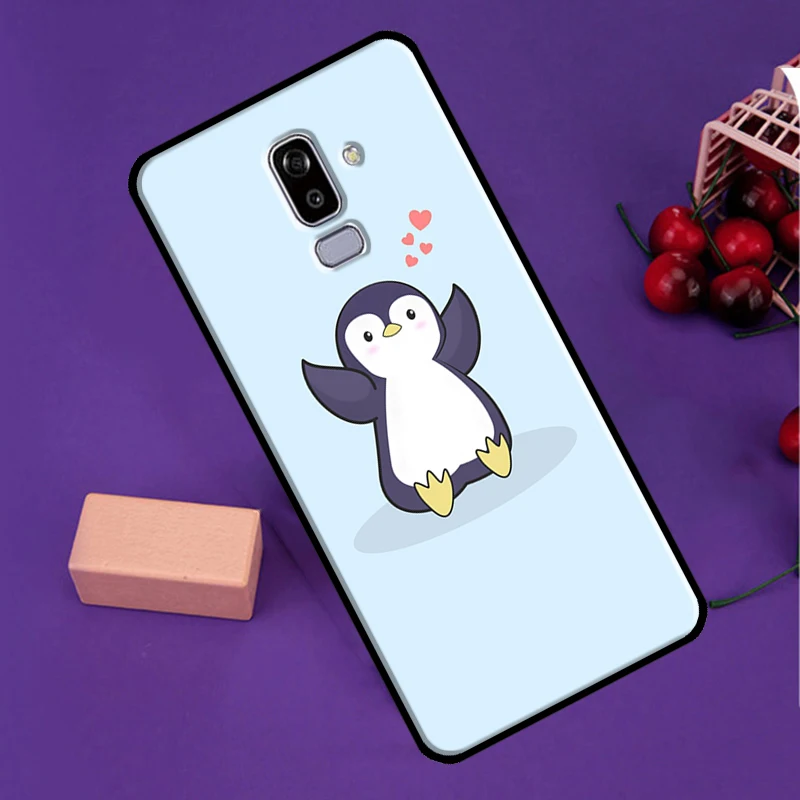 Чехол Пингвин для Samsung J4 J6 Plus A7 A9 J8 A6 A8 2018 J1 J3 J7 J5 2016 A5 A3 2017 мягкий чехол | Мобильные