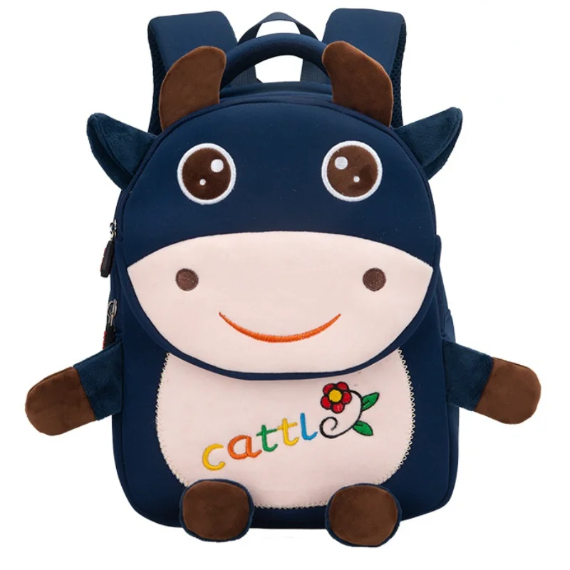 School Anime Backpack for Girls Boys Cute Kids School Bag Cattle Cow Children Schoolbag In Kindergarten Preschool Bag Travel Bag