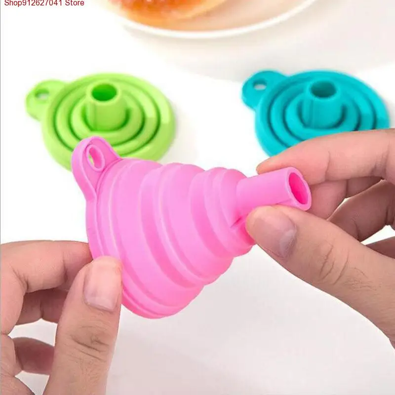 Высококачественный мини силиконовый складной съемный воронка в стиле воронки в кухонных принадлежностях аксессуары гаджеты на открытом воздухе.