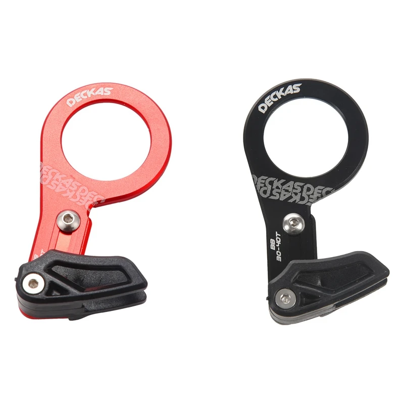 

DECKAS 2 Set Bike Chain Guide MTB Bicycle Chain Guide System BB Mount Gear Chain Guide Red & Black