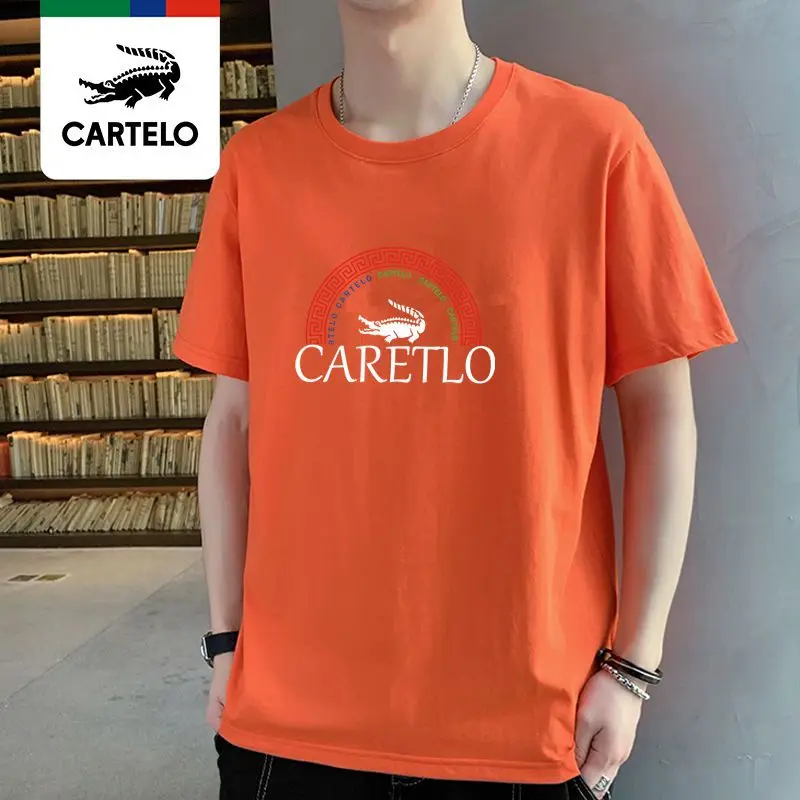 

CARTELO Tees Printed Round Neck Short Sleeve All-match Simple Men's T-shirt