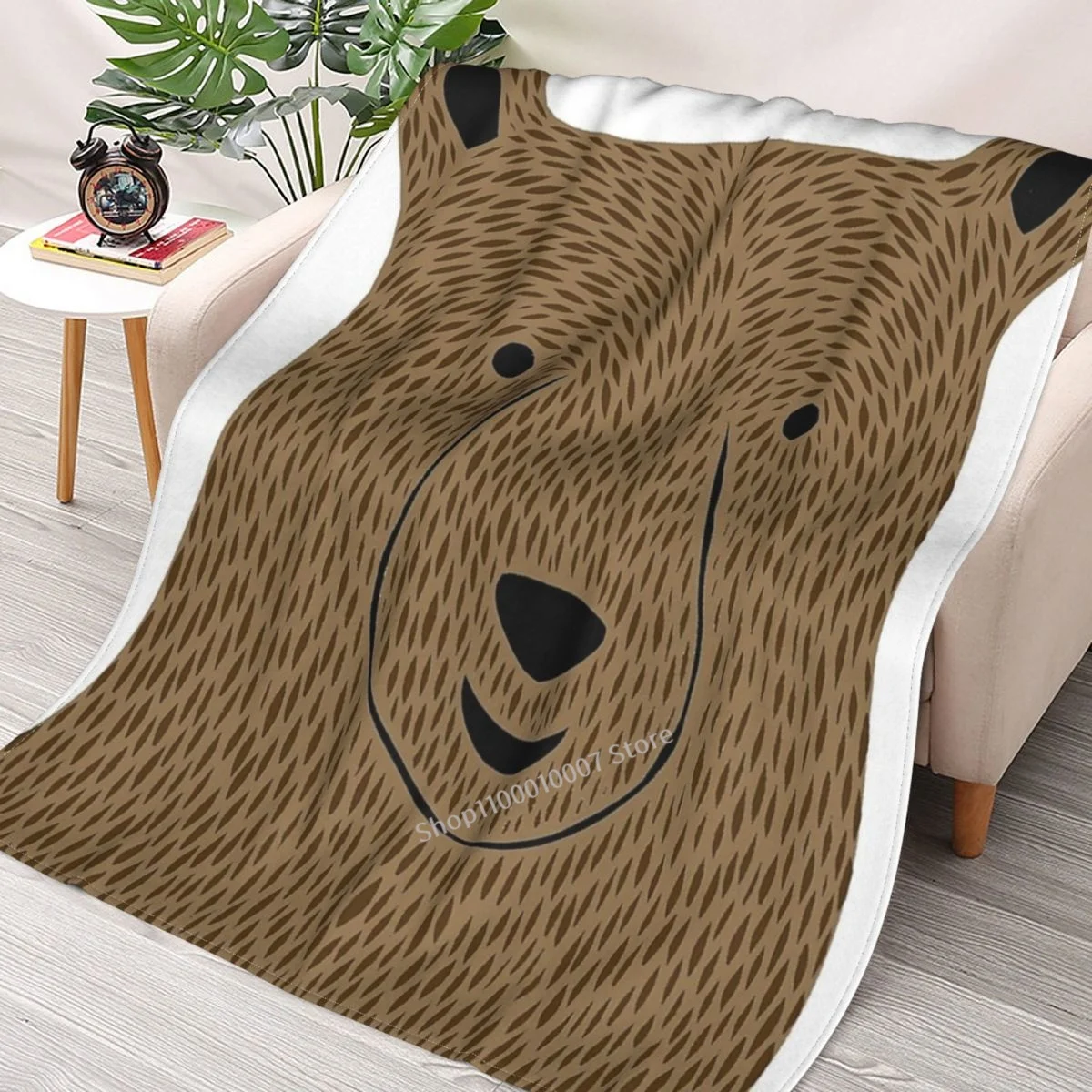 

Brown Bear Throw Blanket 3D printed sofa bedroom decorative blanket children adult Christmas gift