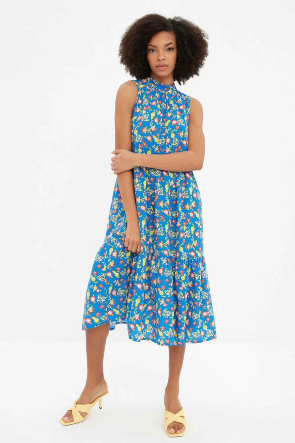 

Women's Dress Blue Patterned Elegant Fashion Summer Summer Spring Casual Short Sleeve Stretch Casual Short Sleeve Stretch Comfortable Boho Dress