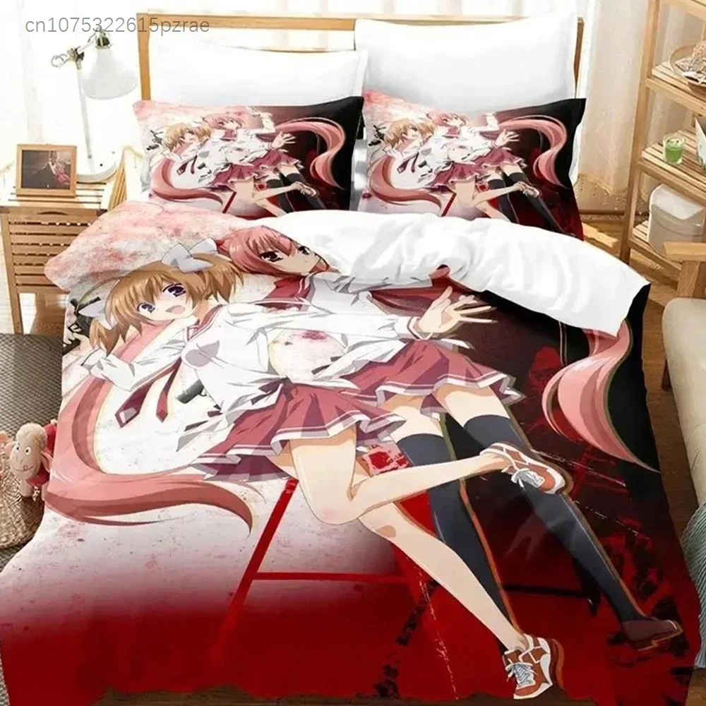 Фото Комплект постельного белья Anime Aria The Scarlet Ammo Hidan No Aria с принтом, включающий наволочку и пододеяльник, мягкий, размеры Queen и King, для дома №3