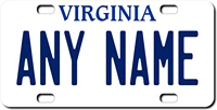 teamlogo personalized virginia license plate version 2 size frp plastic made in the usa buy today and it is ready