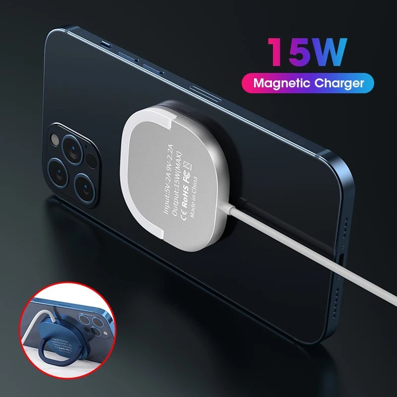 

Магнитные беспроводные зарядные устройства Mag для iPhone 12 Pro Max, подставка, Магнитная Зарядка 2 в 1 для Samsung Note 9, зарядные устройства