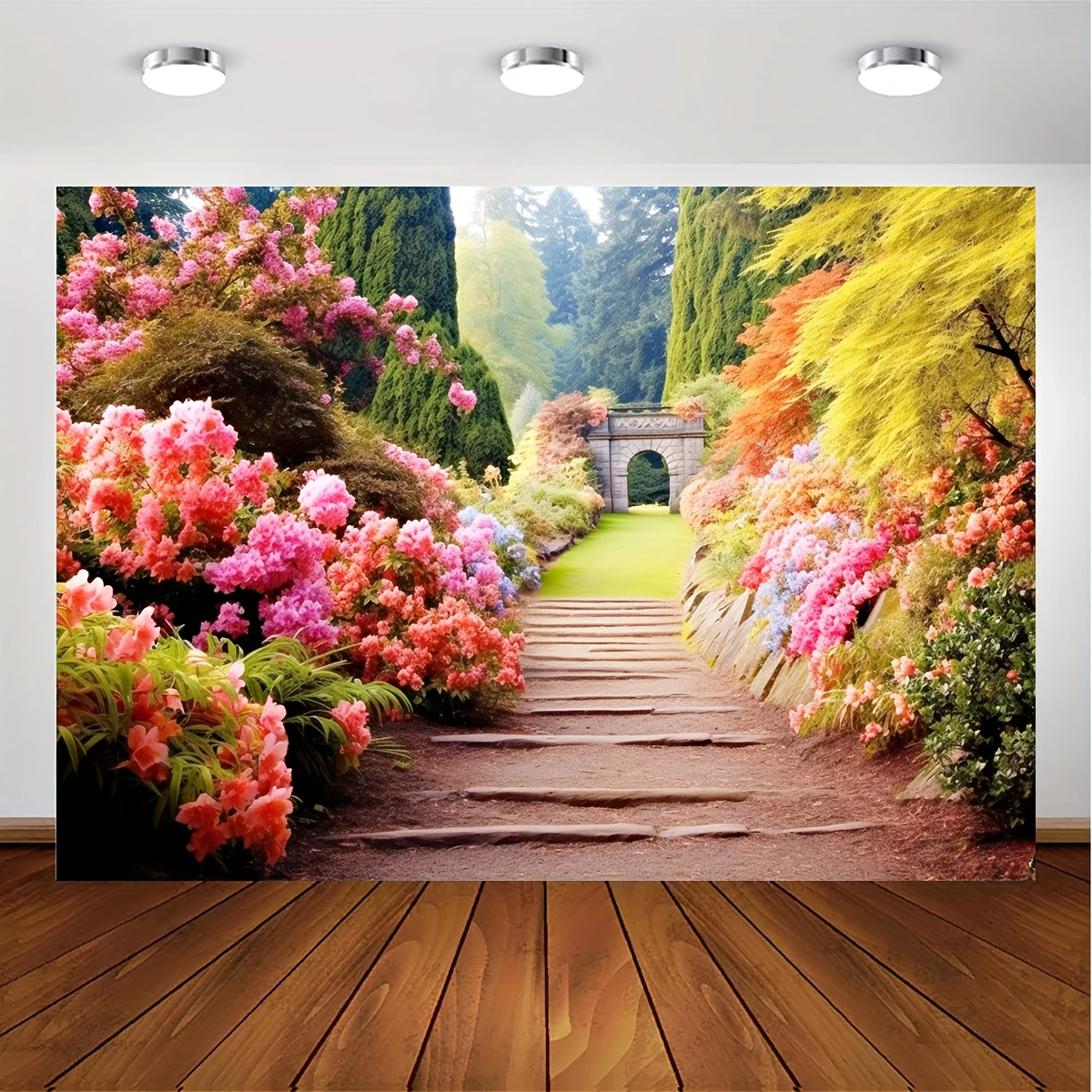 Весенний Цветочный Фон Для Фотосессии Ретро-парк Пейзаж Украшение Свадебного