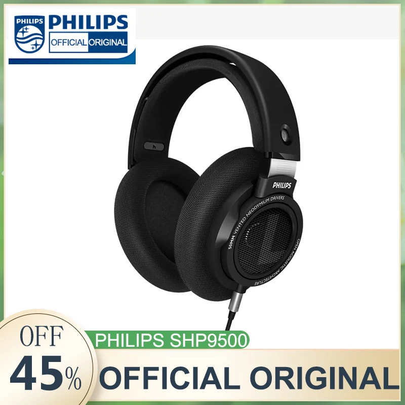 Наушники Philips SHP9500, Hi-Fi стерео проводные наушники, компьютерные наушники для онлайн-обучения, игровые наушники для киберспорта, Универсальная гарнитура 3,5 мм 6,3 мм